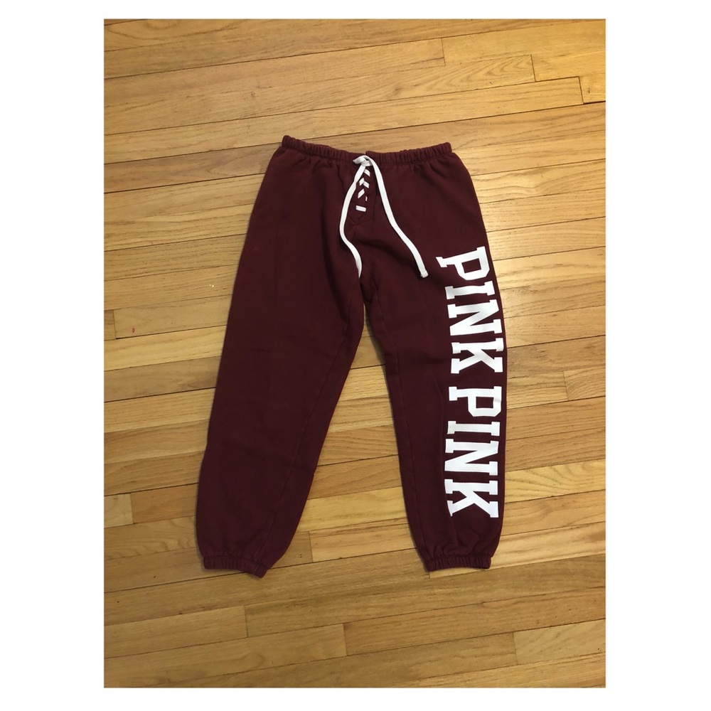 Pink maroon sweatpants